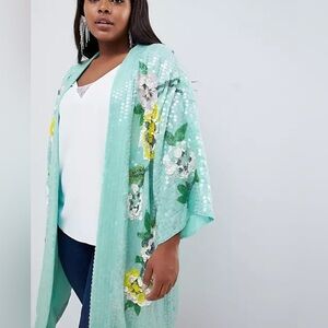 ASOS Sequence/Beaded Kimono Size 16